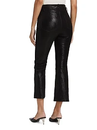 Le Crop Mini Boot Leather Pants