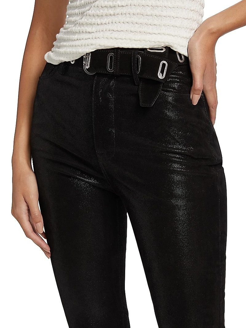 Le Crop Mini Boot Leather Pants