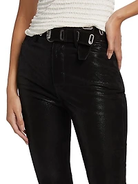 Le Crop Mini Boot Leather Pants