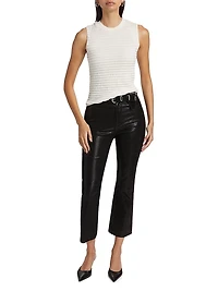 Le Crop Mini Boot Leather Pants