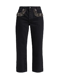 The Beaded Straight Jeans