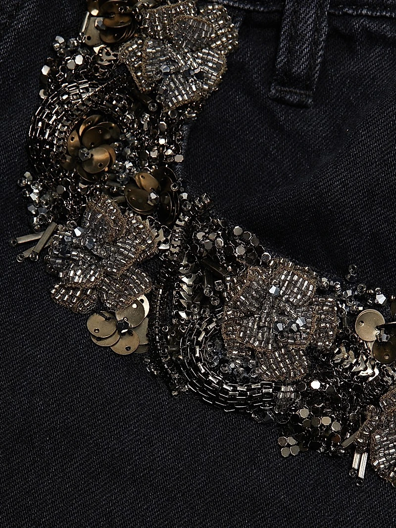 The Beaded Straight Jeans