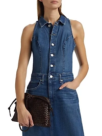 Denim Halter Maxi Dress