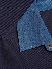 Jaden Denim & Stretch Cotton Top