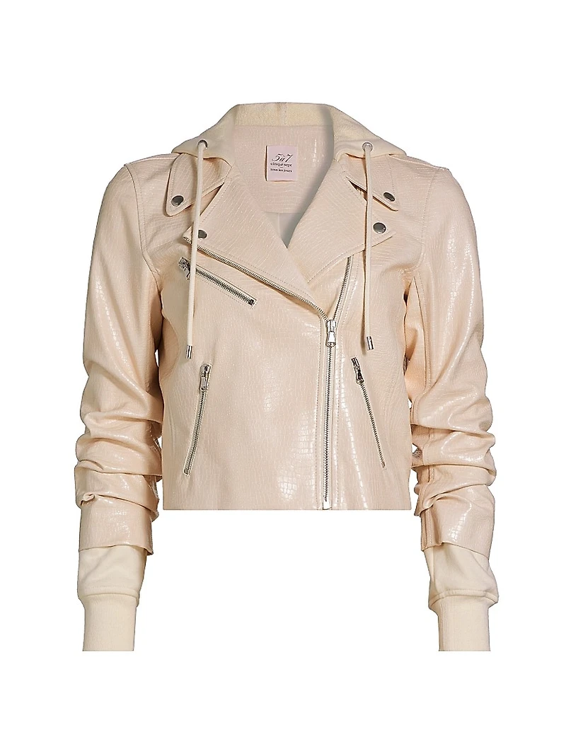 Evie Faux-Snakeskin Jacket