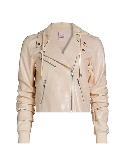 Evie Faux-Snakeskin Jacket