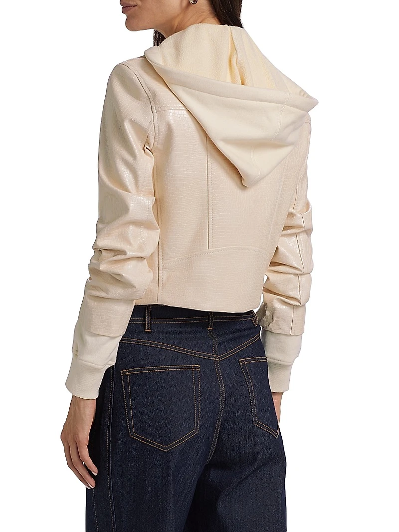 Evie Faux-Snakeskin Jacket