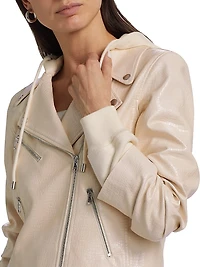 Evie Faux-Snakeskin Jacket