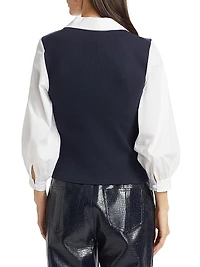 Colleen Poplin-Sleeve Top