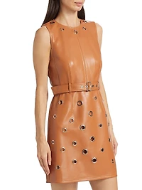 Harriet Faux Leather Minidress