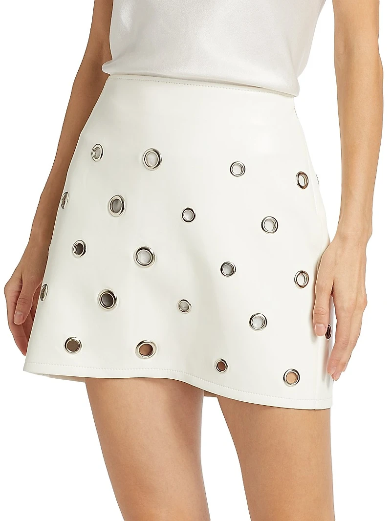 Harriet Faux-Leather Miniskirt