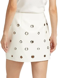 Harriet Faux-Leather Miniskirt