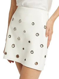 Harriet Faux-Leather Miniskirt