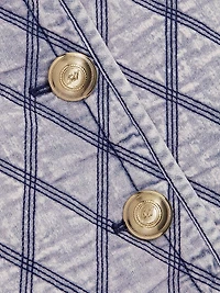 Gretchen Stitched Denim Miniskirt