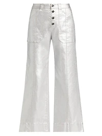 Benji Textured Foil Flare Pants