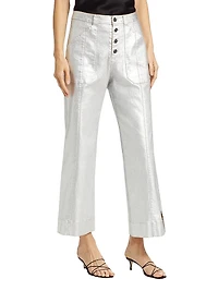 Benji Textured Foil Flare Pants