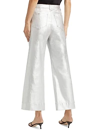 Benji Textured Foil Flare Pants