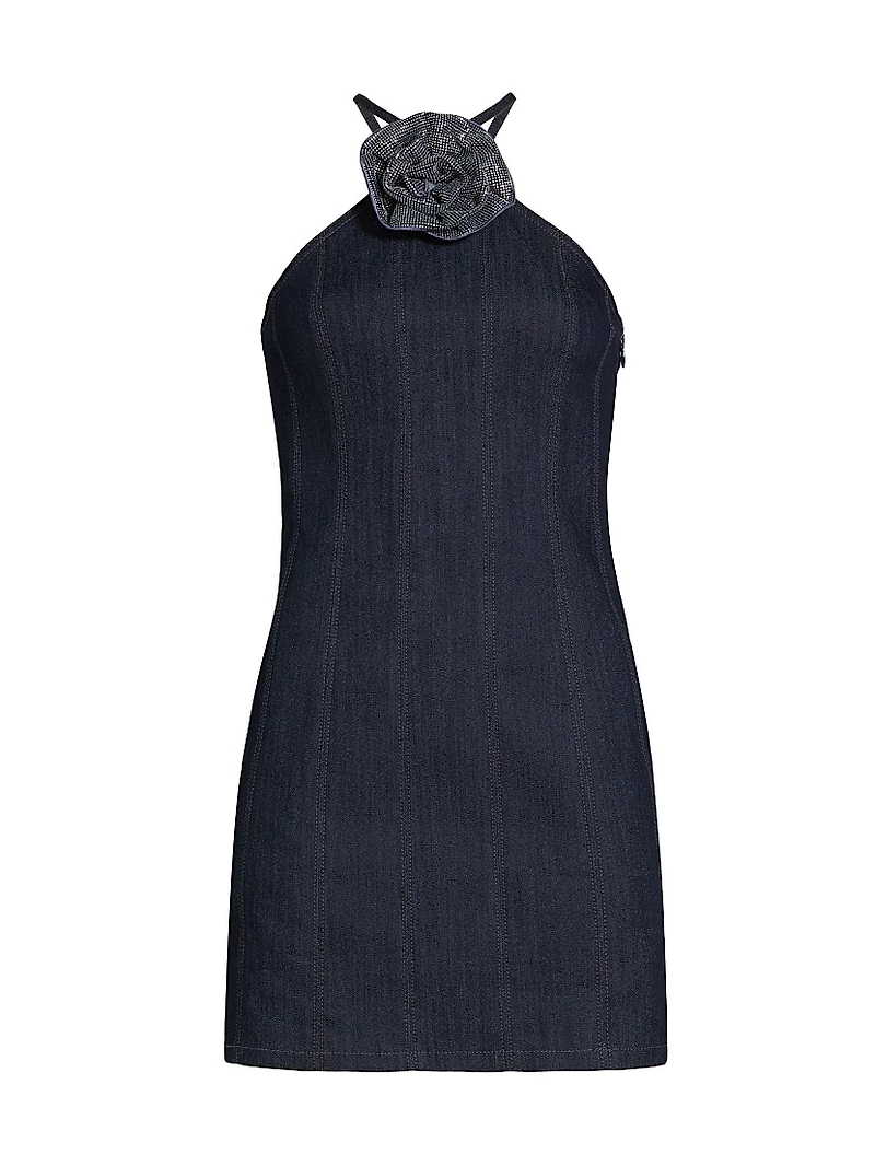Odetta Denim Halter Minidress