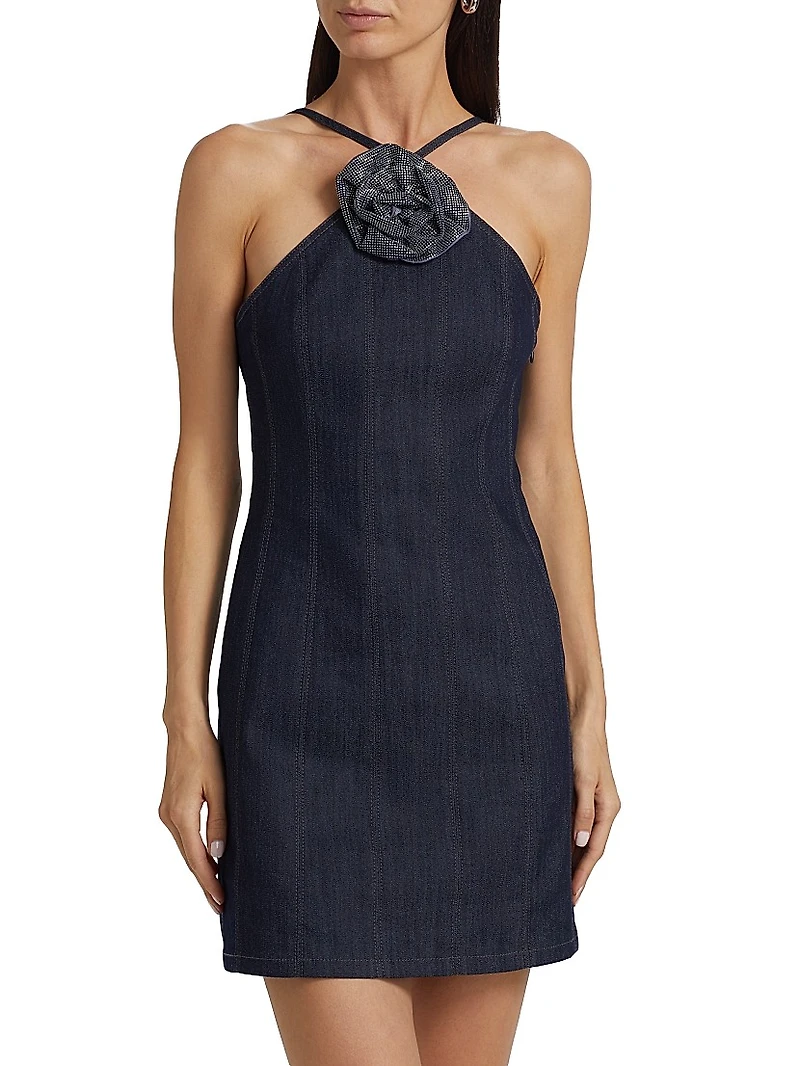 Odetta Denim Halter Minidress