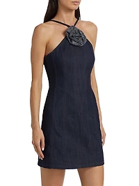 Odetta Denim Halter Minidress