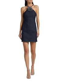 Odetta Denim Halter Minidress