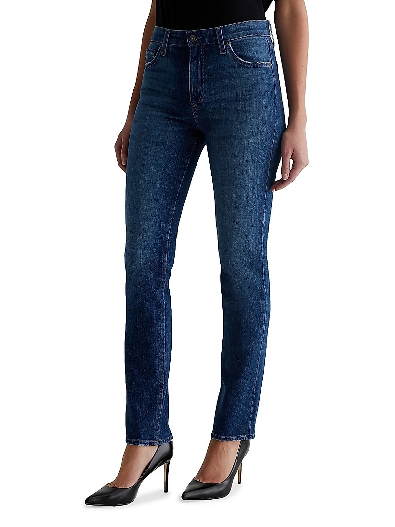 Mari High-Rise Straight-Leg Jeans