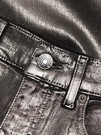 Le Sleek Coated Straight Pants