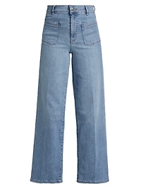 Le Slim Palazzo Mid-Rise Jeans
