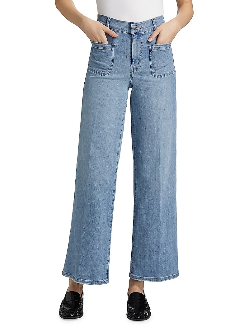 Le Slim Palazzo Mid-Rise Jeans