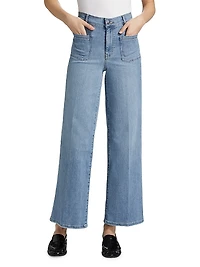 Le Slim Palazzo Mid-Rise Jeans