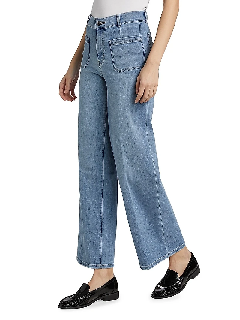 Le Slim Palazzo Mid-Rise Jeans