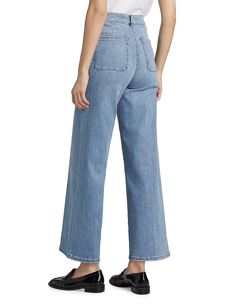 Le Slim Palazzo Mid-Rise Jeans