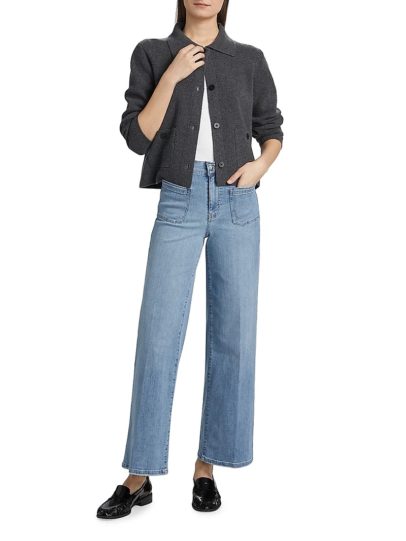 Le Slim Palazzo Mid-Rise Jeans