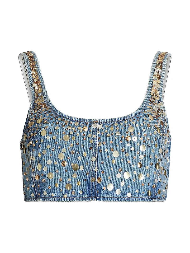 The Champagne Gold Embellished Top