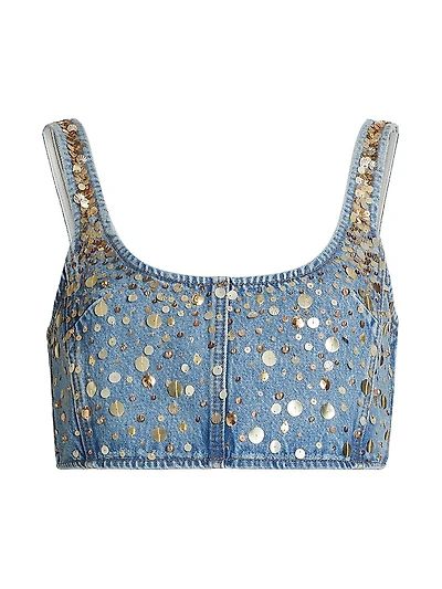 The Champagne Gold Embellished Top