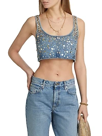 The Champagne Gold Embellished Top