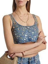 The Champagne Gold Embellished Top