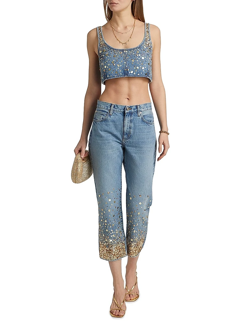 The Champagne Gold Embellished Top