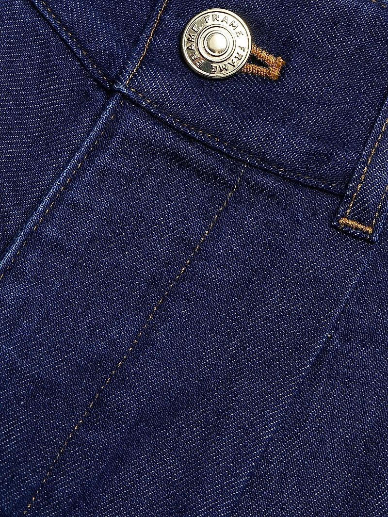 The Tapered Pleated Denim Trousers