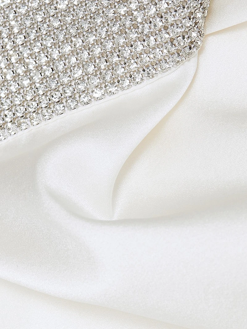 Kylan Crystal-Embellished Satin Sleeveless Blouse