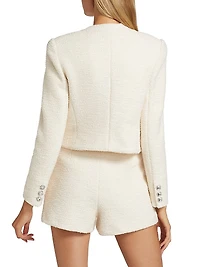 Kaiden Crystal-Embellished Tweed Jacket