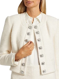 Kaiden Crystal-Embellished Tweed Jacket