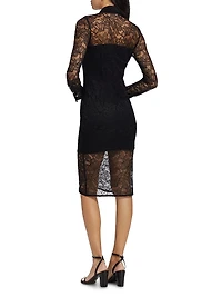 Lorene Lace Button-Front Shirtdress
