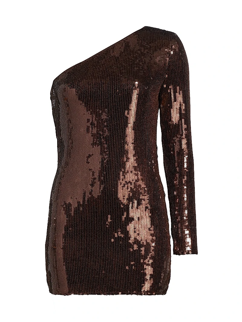 Tracie Sequined One-Shoulder Minidress