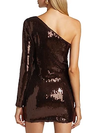 Tracie Sequined One-Shoulder Minidress
