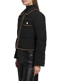 Aniston Chain-Trim Puffer Jacket