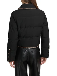 Aniston Chain-Trim Puffer Jacket