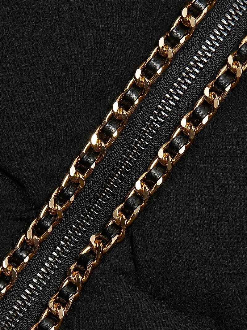 Aniston Chain-Trim Puffer Jacket