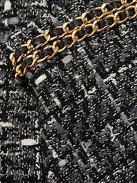 Stella Chain-Embellished Tweed Miniskirt