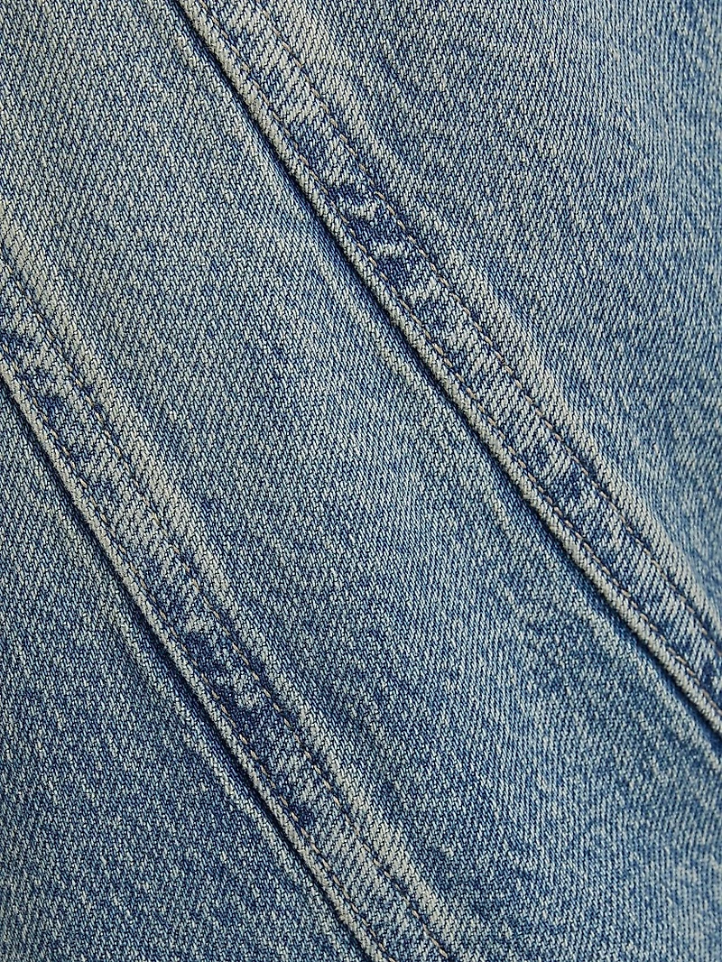 Getty High-Rise Twisted Seam Wide-Leg Jeans